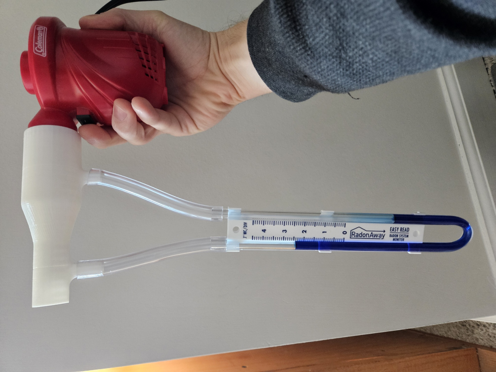 Manometer offset during test