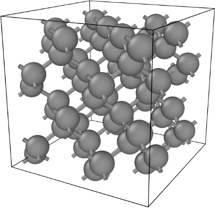 3D crystal structure of diamond