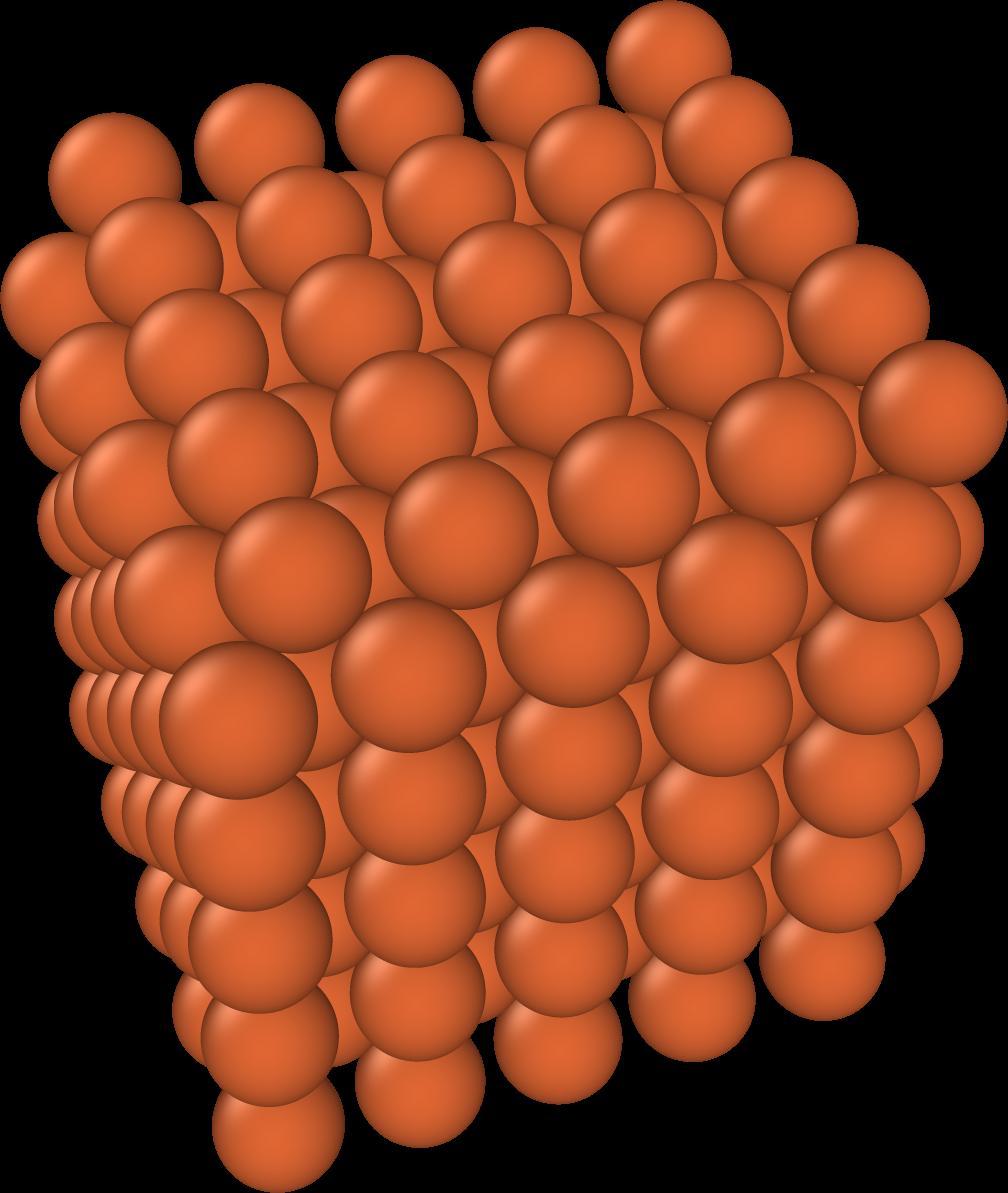 Crystal lattice structure of iron